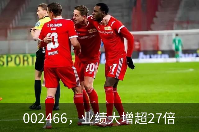 002466，业绩大增超27倍